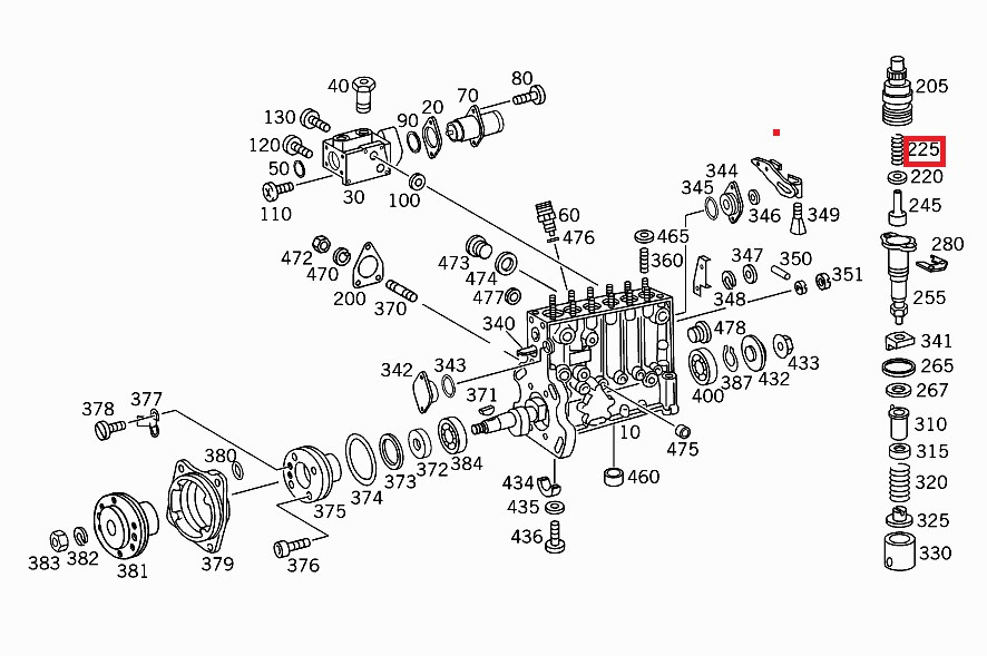 Пружина стиснення ТНВД MAN, Mercedes, Scania 2 414 618 010 BOSCH