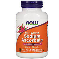 Now Foods, Sodium Acrorbate (227г), витамин С, vitamin C, вітамін С