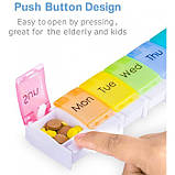 Таблетниця на 7 відділень, Pill box 7days, фото 4