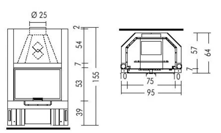 Камінна топка Edilkamin Tekno 1 (V), фото 3