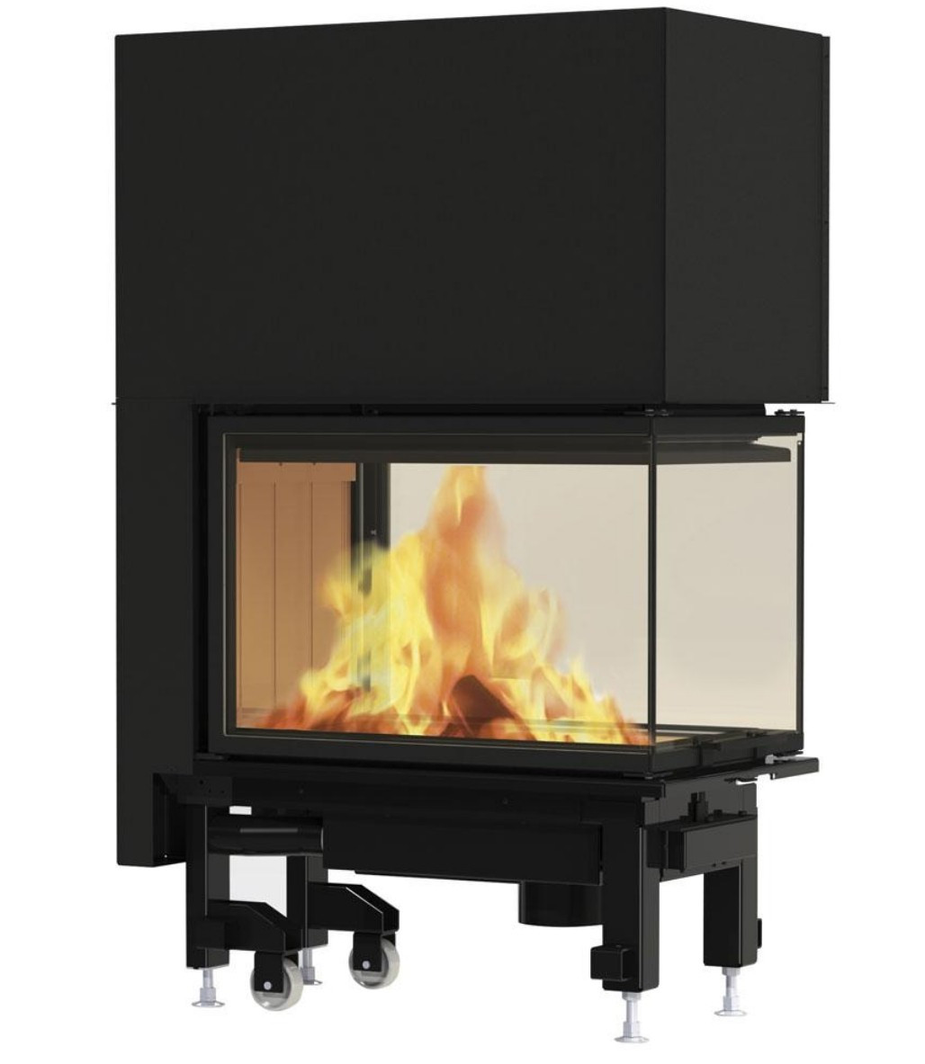 Вбудована камінна топка тристороння сталева для заміського будинку Edilkamin WINDO 3 P50 (12 кВт)