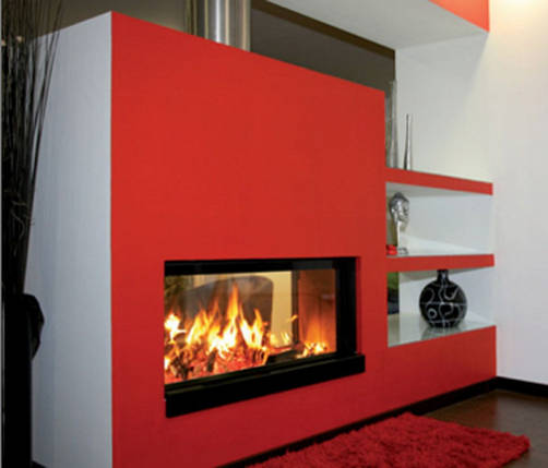 Камінна топка M-design 1050 DH Double Face Argento тунельна, фото 3