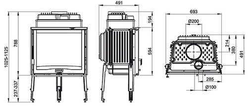 Камінна топка Nordica Focolare 70 Piano, фото 5
