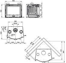 Камінна топка Nordica Inserto 70 Ventilato Tondo, фото 4