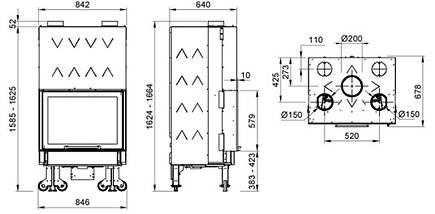 Камінна топка Nordica Monoblocco Ironker 750 Piano, фото 4