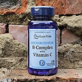Вітамінний комплекс Puritan's Pride B-Complex with Vitamin C 100 таблеток (В-комплекс з Вітаміном С)