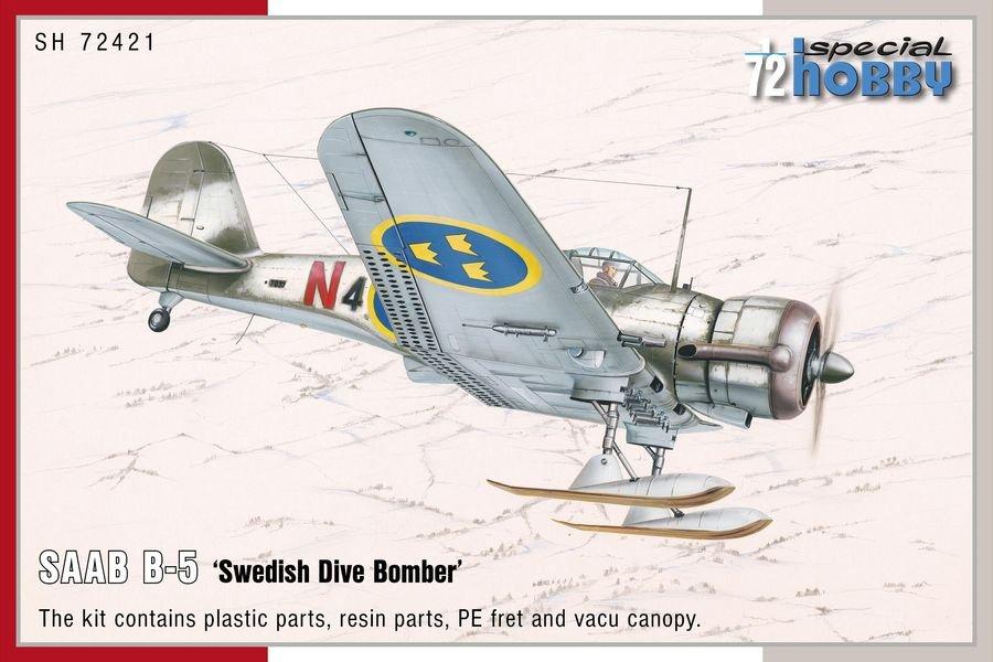 SAAB B-5 ‘Swedish Dive Bomber’. Збірна модель літака в масстабі 1/72. SPECIAL HOBBY SH72421