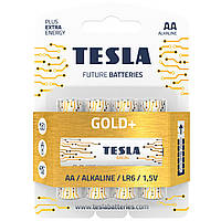 Батарейки Tesla AA (LR6) Gold+ 1.5V 4шт