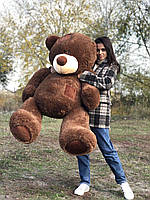 Великий плюшевий ведмідь Тедді 150 см Шоколадний