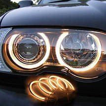 Ангельські очі (4*131 мм) CCFL для BMW E36 жовті, фото 2