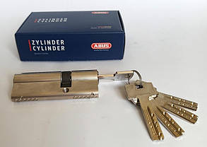 Циліндр Abus M12R 80мм (35х45) ключ/ключ 5 кл. Матовий хром