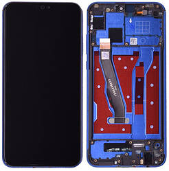 Дисплей для Huawei Honor 8X, модуль в сборе (экран и сенсор), с рамкой, оригинал Синий