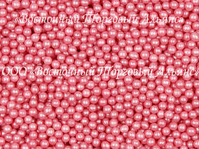 Декоративні перлини — Рожеві перламутрові Ø 3 мм — 200 г