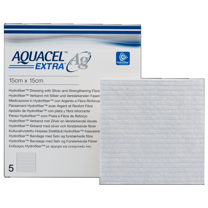 Aquacel (Аквасель) Extra AG 15х15см - Пов'язка зі сріблом