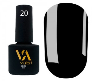 Гель-лак Vaлерi No020 (чорний, емаль), 6 мл