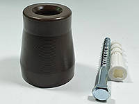 Ограничитель резиновый напольный Jania 60 мм (коричневый)