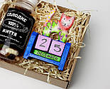 Подарунковий набір "Солодкі часи": вічний календар "Кіт" і цукерки в баночці "Солодке життя на всі 100", фото 6