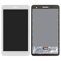 Дисплей для Huawei MediaPad T1 7.0" (T1-701u), модуль (экран и сенсор) с желтым шлейфом, оригинал Белый