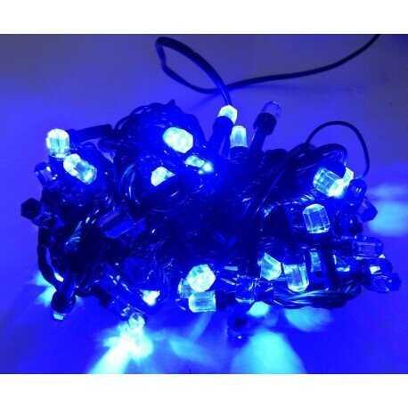 Гірлянда діод 200 LED чорний провід колір синій