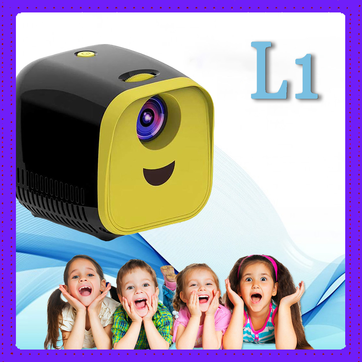 Портативний Проектор з Wi Fi Vivibright L1 +anycast мініпроектор дитячий проектор