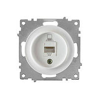 Розетка комп'ютерна 1xRJ45 кат.5e, OneKeyElectro біла