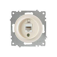 Розетка комп'ютерна 1xRJ45 кат.5e, OneKeyElectro бежева