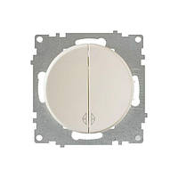 Перемикач подвійний OneKeyElectro бежевий