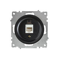 Розетка комп'ютерна 1xRJ45 кат.5e, OneKeyElectro чорна