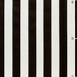 Скатертина бавовна тефлон водовідштовхувальна гідрофобна просочення колір чорно-білі смуги, фото 2