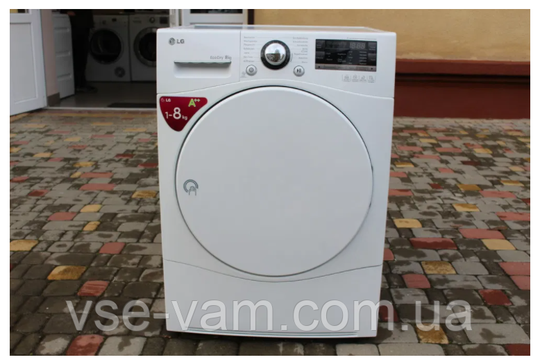 Сенсорна сушильна машина/сушка LG 7 - 8 kg. Тепловий насос А++, фото 1