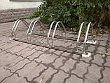 Велопарковка ECHO неіржавка сталь на 5 місцях двостороннє кріплення на підлогу або на стіну, фото 7