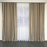 Сонцезахисні штори з льону блекаут Готові штори з льону <unk> Якісні шторі з льону <unk> Бежеві штори <unk>, фото 3