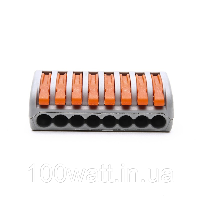 Клема швидкого монтажу WAGO 8 монтажних отворів, 400В, 32А, 0,14-4 mm STS967