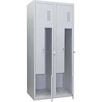 Шкаф для одежды металлический ШОМ-Г-400/2-4 У , шкаф с Г-образной дверью для вещей