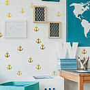Наклейка на стіну Морські якоря (набір наклейок на стіну в дитячу Морські якоря), фото 2