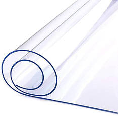 Скатертина М'яке скло для столу і меблів Soft Glass (1.5х1.5м) товщина 0.5 мм Прозора, фото 2