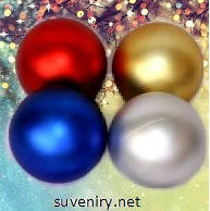 Новорічний куля на ялинку 16 см можливі різні кольори