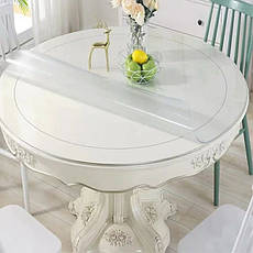 Скатертина М'яке скло для столу і меблів Soft Glass (2.4х1.5м) товщина 0.5 мм Прозора, фото 2