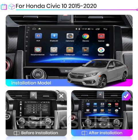 Junsun 4G Android магнітолу для Honda для Honda Civic 10 2015 — 2020 wifi