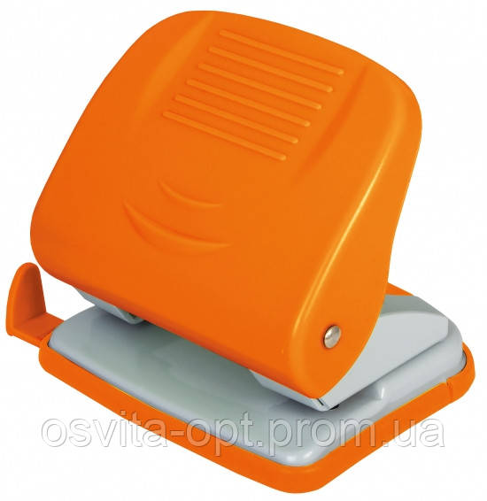 Діркопробивач до 30 арк., Economix, пласт. корпус, гумова вставка, з лінійкою Е40135 - фото 1 - id-p916928726