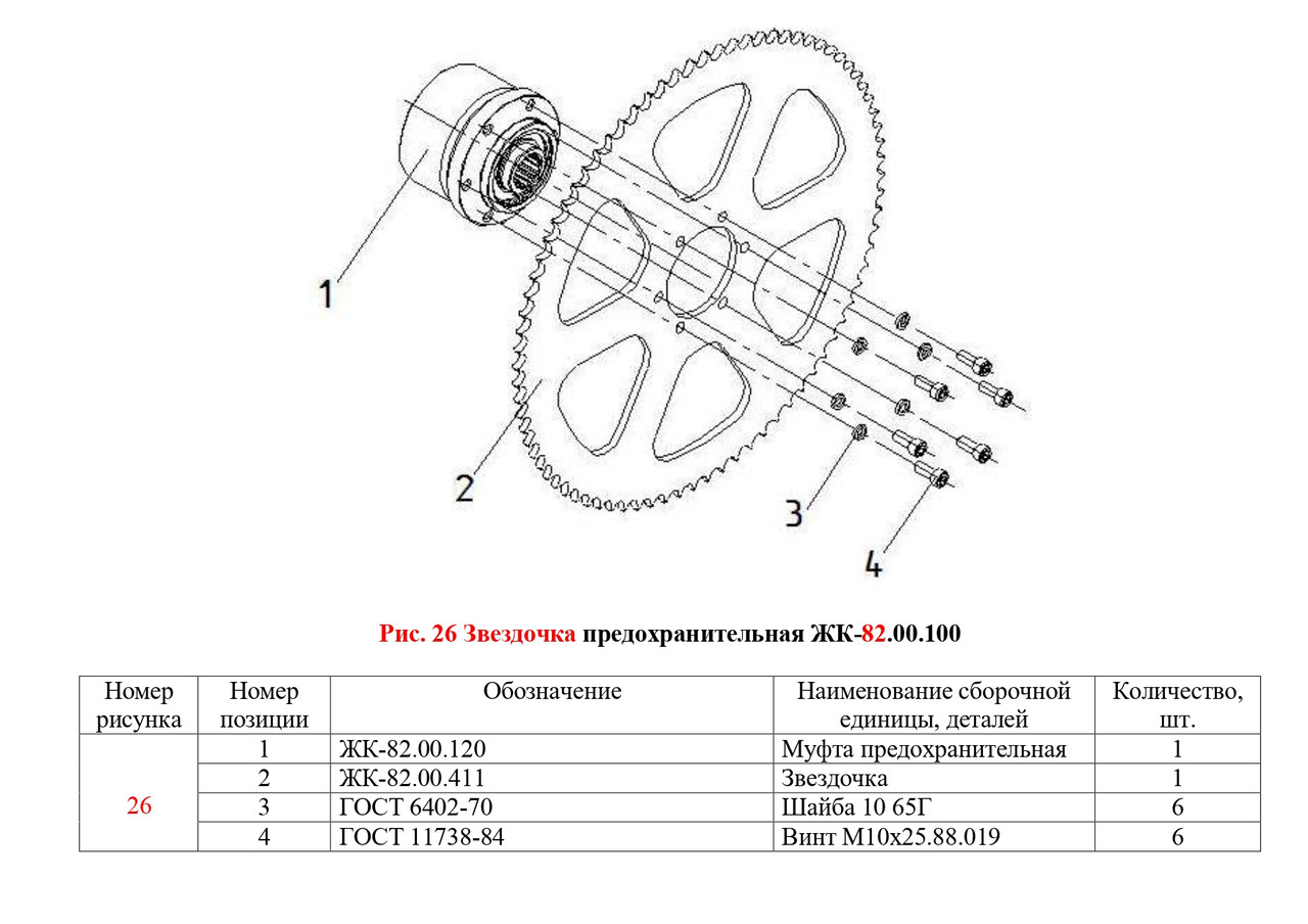 Зірочка запобіжна РК-82.00.100