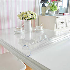 Скатертина М'яке скло для столу і меблів Soft Glass (2.9х1.5м) товщина 0.5 мм Прозора, фото 3
