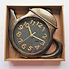Настінний годинник на кухню "Чайник" Маленький Золото (25х31 см) Time, фото 5