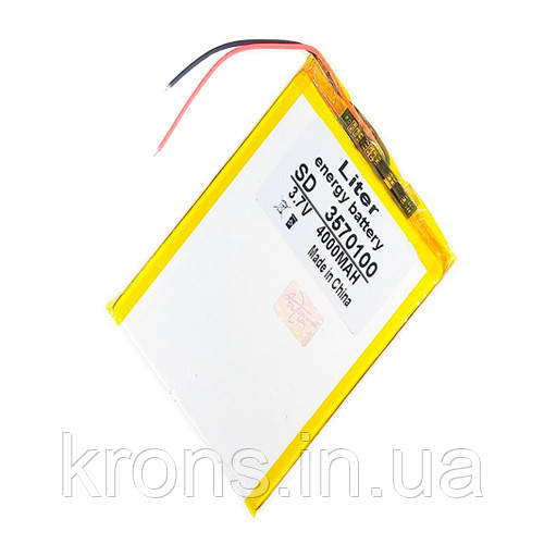 Акумулятор 3570100 Li-pol 3.7В 4000мАг для Powerbank, планшетів, GPS