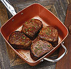 Сковорода універсальна Copper cook deep square pan | Антипригарна сковорода, фото 7