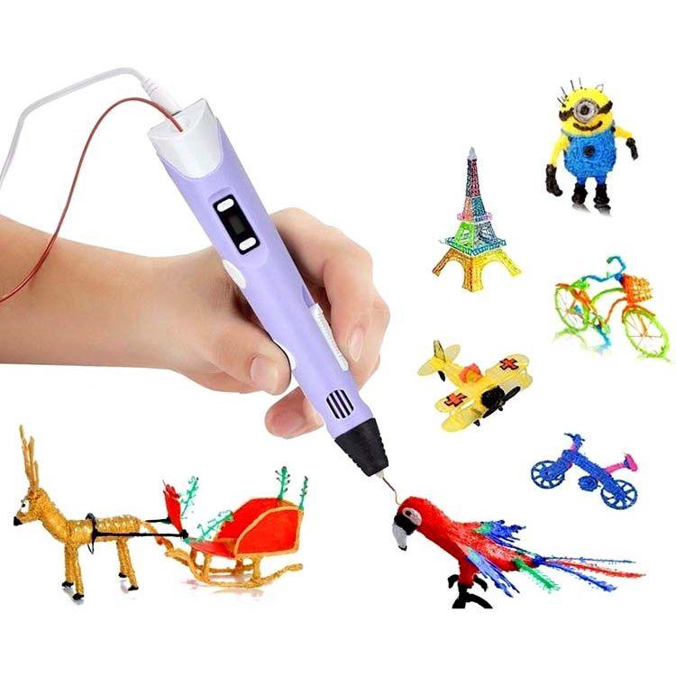 3Д ручка 3D Pen 2 RP100B c Lcd дисплеем голубой 130101 - фото 5 - id-p921290335