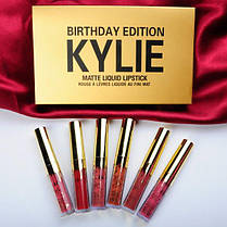 Набір рідких матових помад Kylie Birthday Edition золото 129704, фото 2