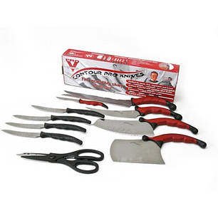 Набір кухонних ножів контур з магнітною рейкою 11 предметів Contour Pro Knives 130337, фото 2