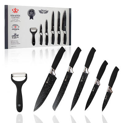 Набор кухонных металлических ножей из 6 предметов Non Stick Coating Sets 150247
