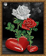 Вышивка бисером, Канва цветы натюрморт Любовь и розы